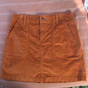 Burnt orange Corduroy mini skirt